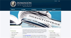 Desktop Screenshot of dominioninsurance.com